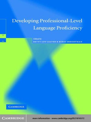 cover image of Developing Professional-Level Language Proficiency
